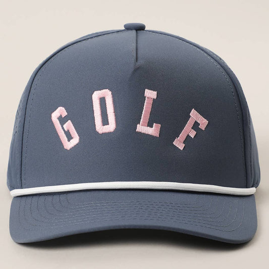 GOLF Solid Color Premium Materials Trucker Hat: NAVY/LT PINK / One Size
