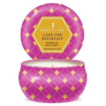 Cake For Breakfast 9oz Aqua De Soy Candle Tin