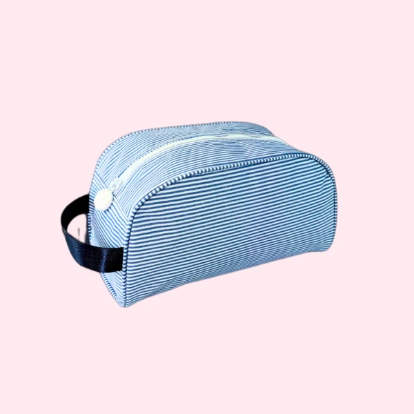 Navy Preppy Stripe Traveler-Wipeable