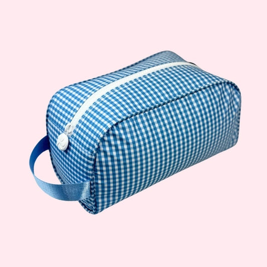 Wipeable Baby Blue Gingham Traveler