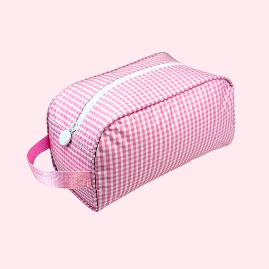 Wipeable Pink Gingham Traveler