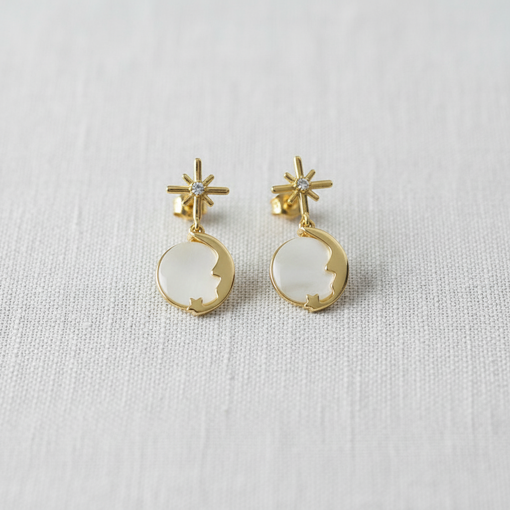 Vintage Cat's Eye Stud Earrings