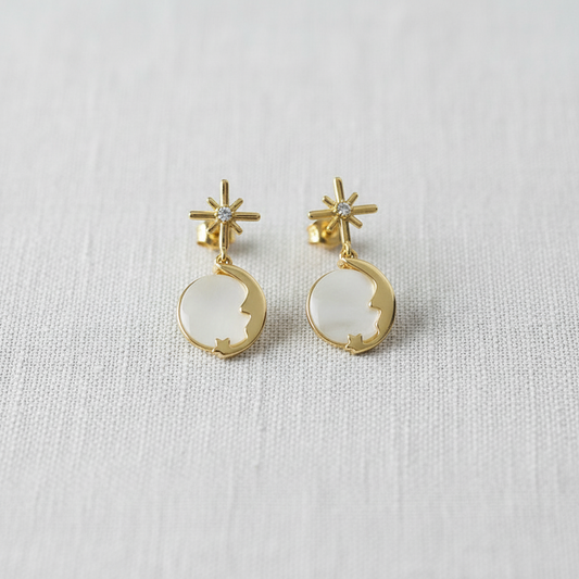 Vintage Cat's Eye Stud Earrings