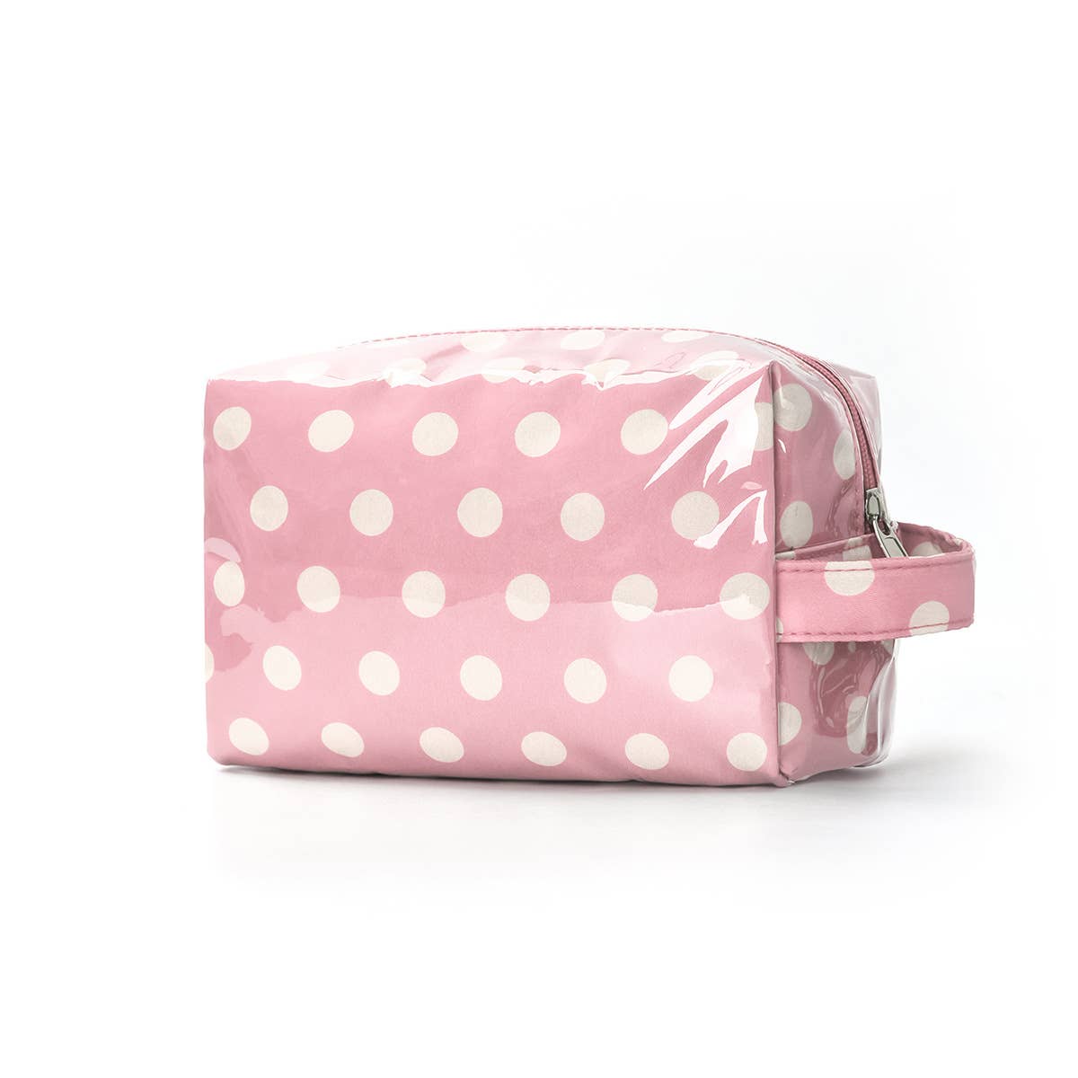 Polka Dot Makeup Bag Stripe PVC Cosmetic Pouch: DBPink / M