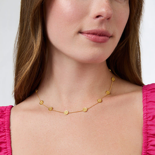 Valencia Delicate Station Necklace in Gold
