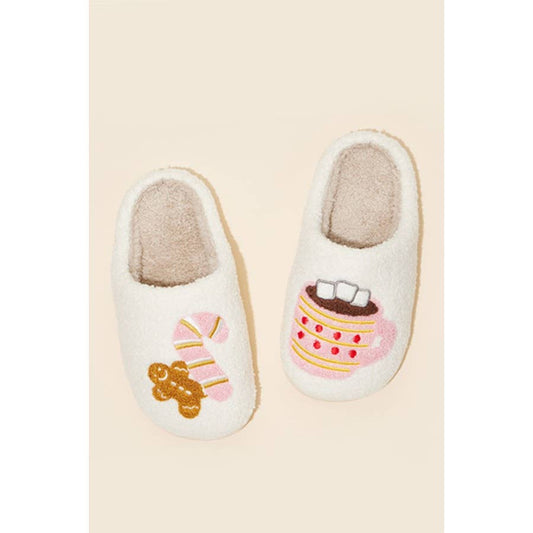 Hot Chocolate Fuzzy Fleece Soft Slipper: IVORY