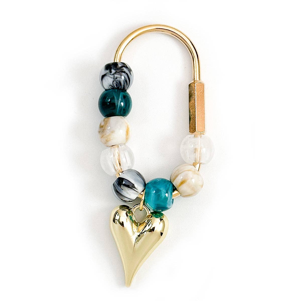 Beaded Charm Keychain: MULTI / One Size