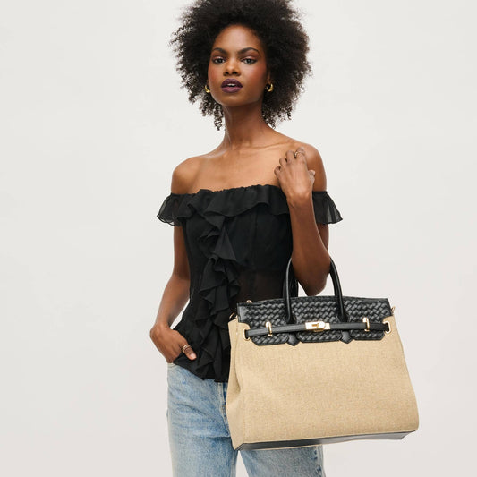 Bertha Satchel: Natural Black