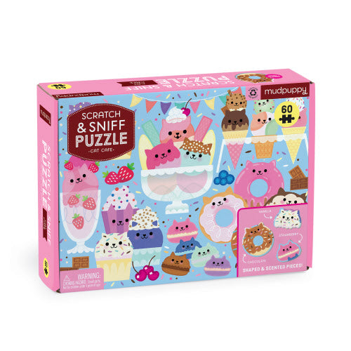 Puzzle 60 Scratch and Sniff Cat Cafe
