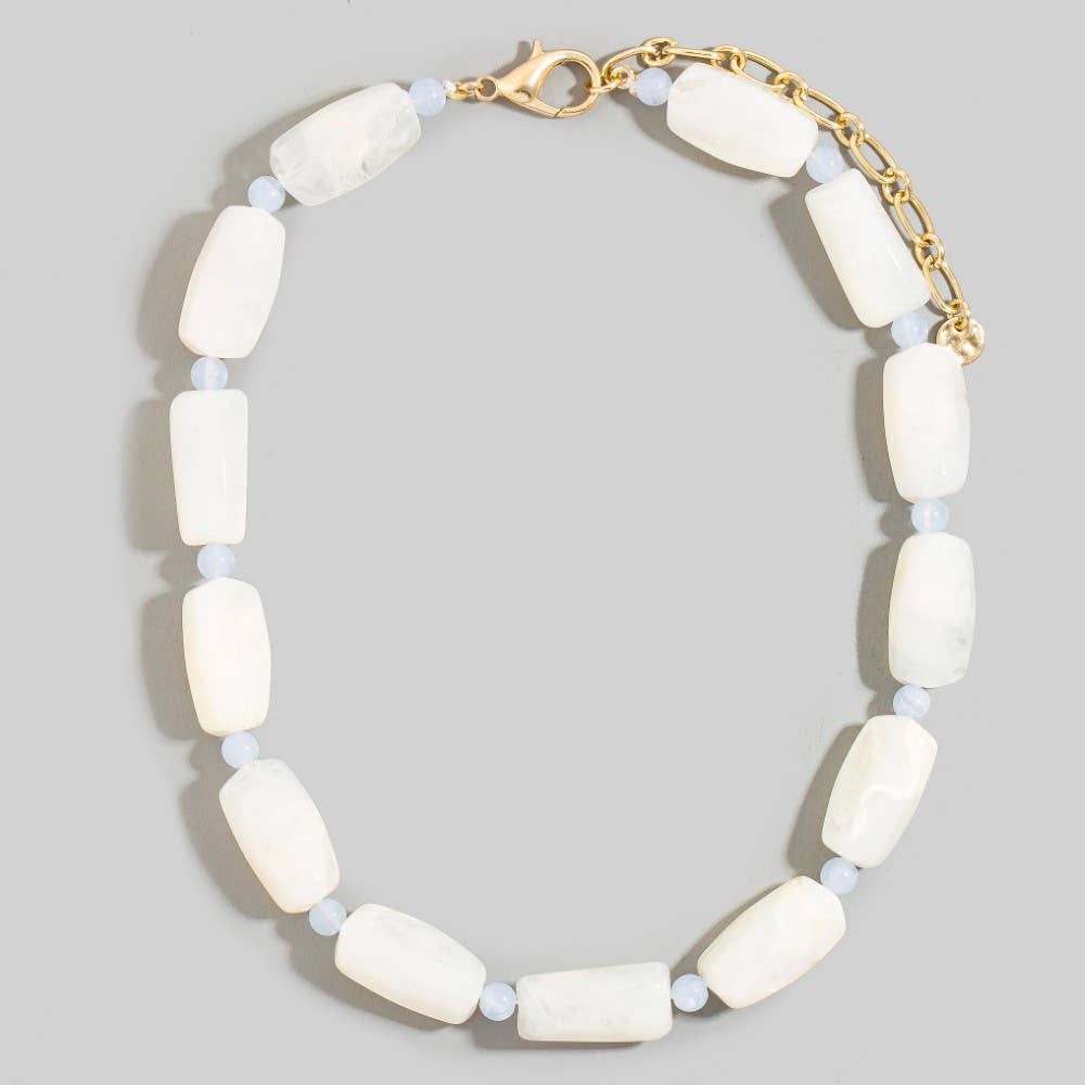 Marble Acrylic Beaded Necklace: IV