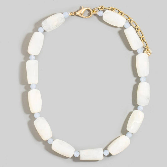 Marble Acrylic Beaded Necklace: IV