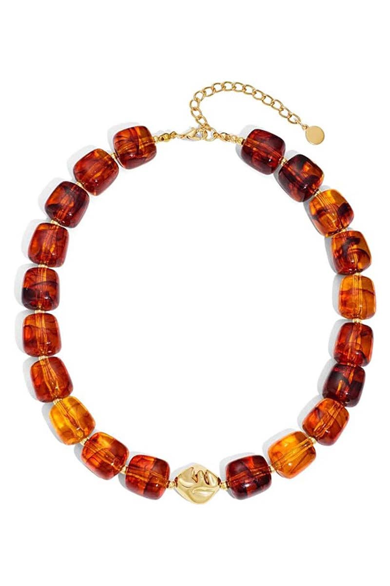 Bold Chunky Beaded Statement Necklace: 5 / One Size