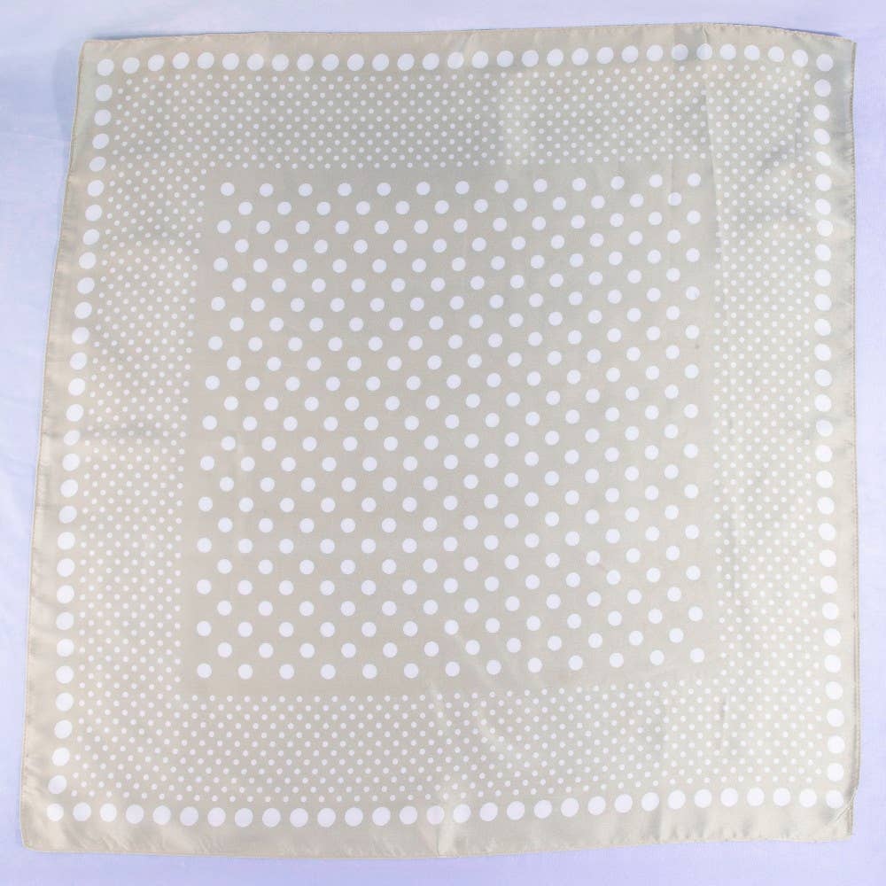 Ombre Polka Dot Print Satin Square Scarf: BE