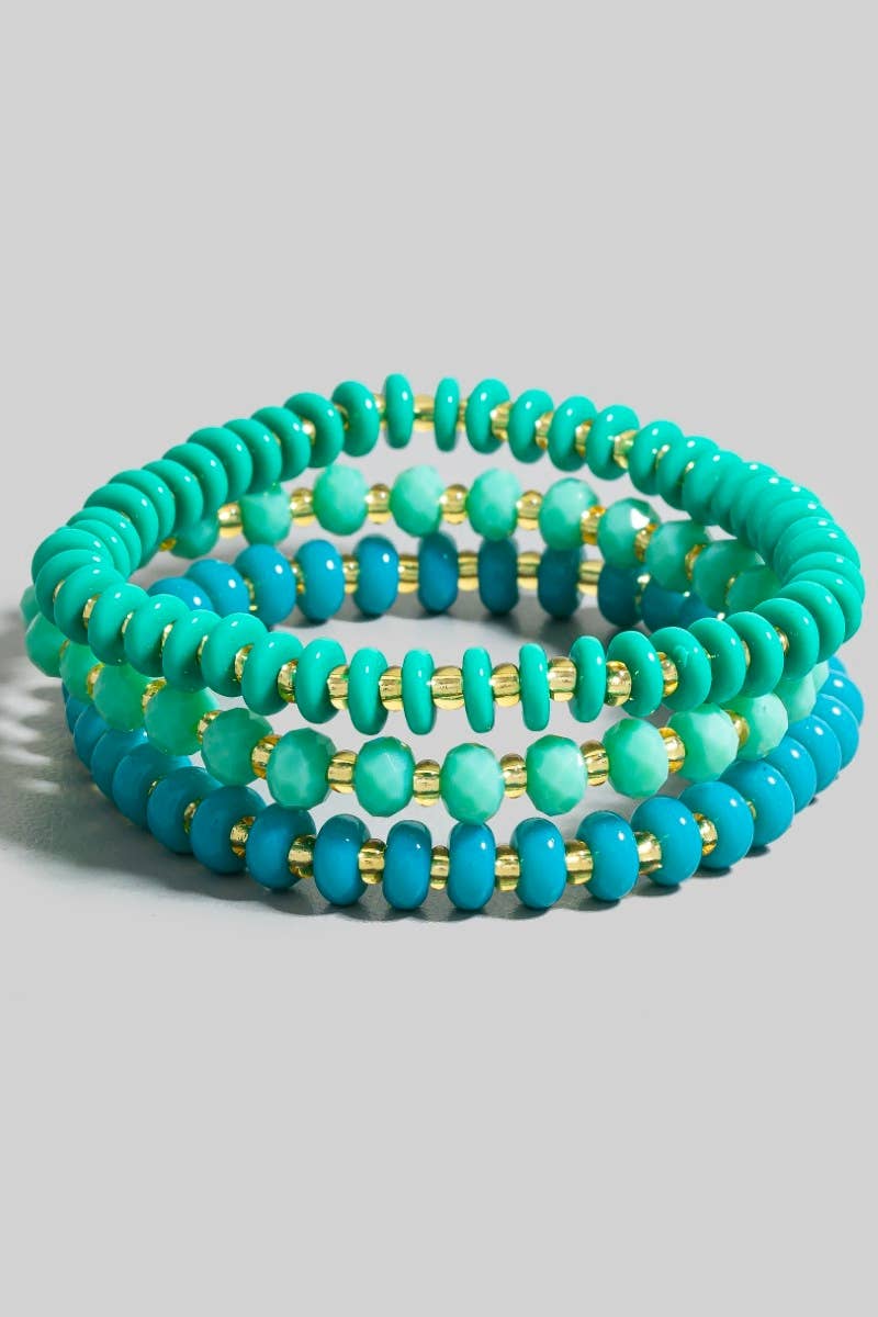 Stone And Glass Beaded Bracelet: BLMTG1