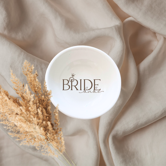 Bride To Be Beige Aesthetic Modern Boho Jewelry Trinket Dish