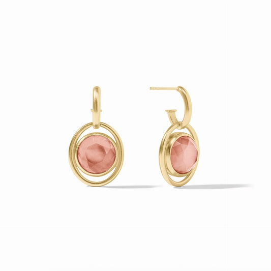 Laguna Hoop & Charm Earring - Iridescent Melon