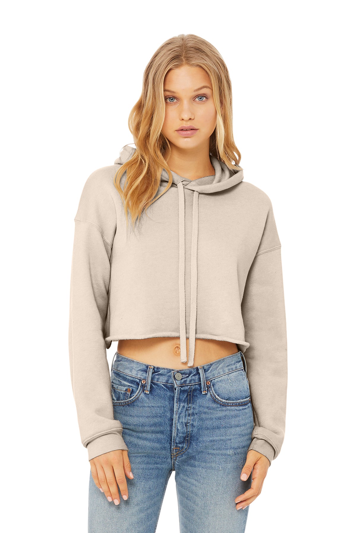 BELLA+CANVAS Womens Sponge Fleece Cropped Fleece Hoodie