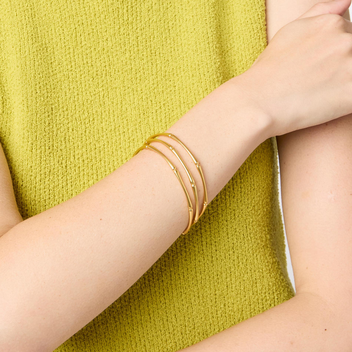 Bamboo Bangle in Gold