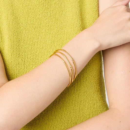 Bamboo Bangle in Gold