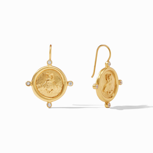 Bee Cameo Earring in Cubic Zirconia
