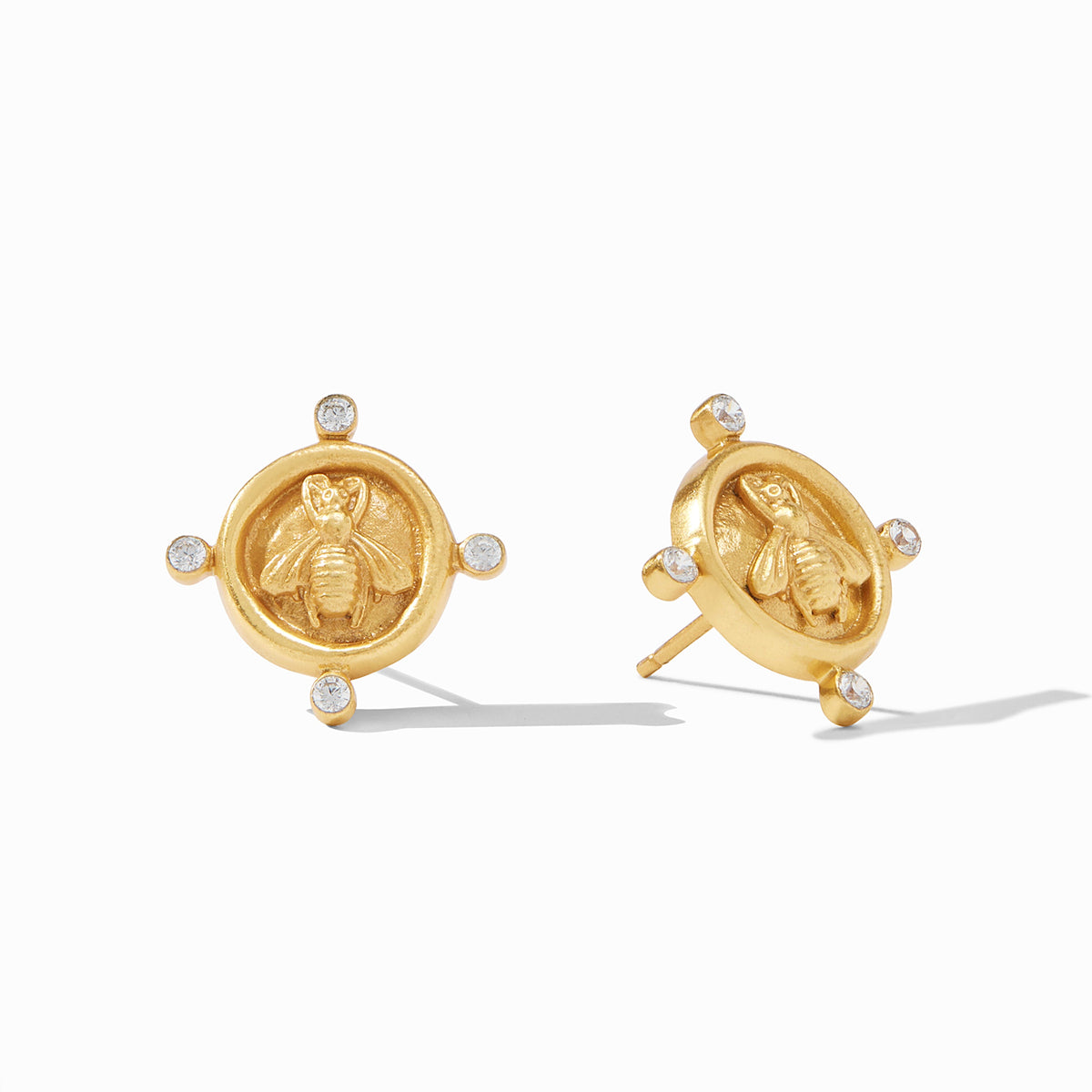 Bee Cameo Stud in Cubic Zirconia
