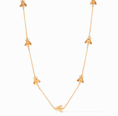 Bee Delicate Station Necklace - Gold