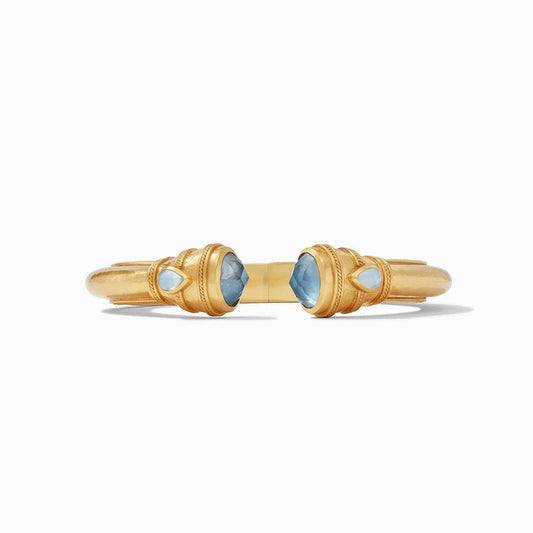Cannes Demi Cuff - Iridescent Chalcedony Blue