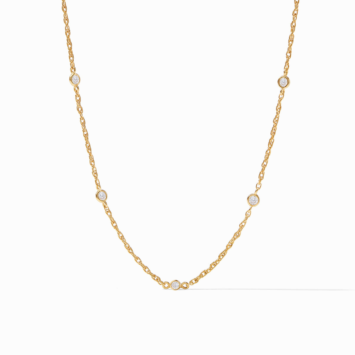 Celeste Delicate Station Necklace in Cubic Zirconia