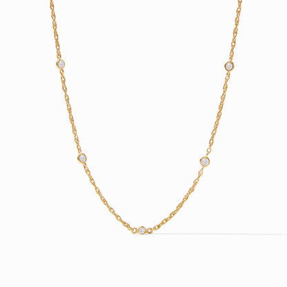 Celeste Delicate Station Necklace in Cubic Zirconia