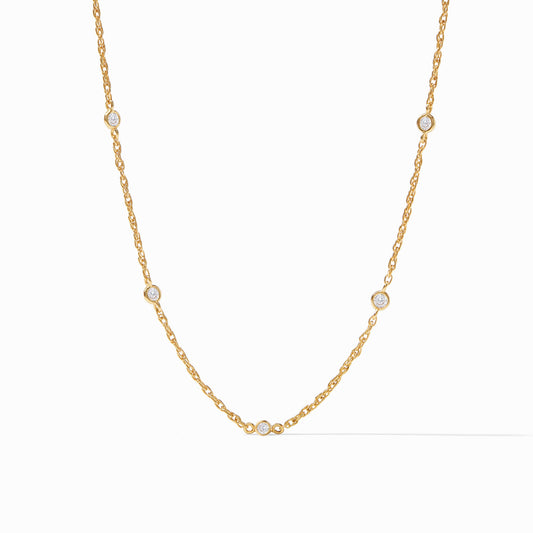 Celeste Delicate Station Necklace in Cubic Zirconia
