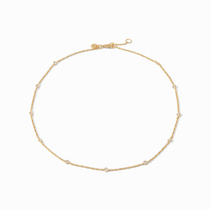 Celeste Delicate Station Necklace in Cubic Zirconia