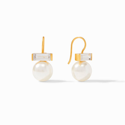 Charlotte Earring in CZ/Pearl