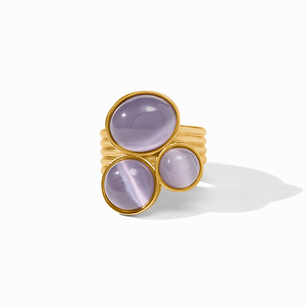 Cobblestone Statement Ring in Blue Cat's Eye