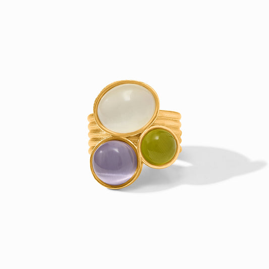 Cobblestone Statement Ring in Multi Stone Cat's Eye