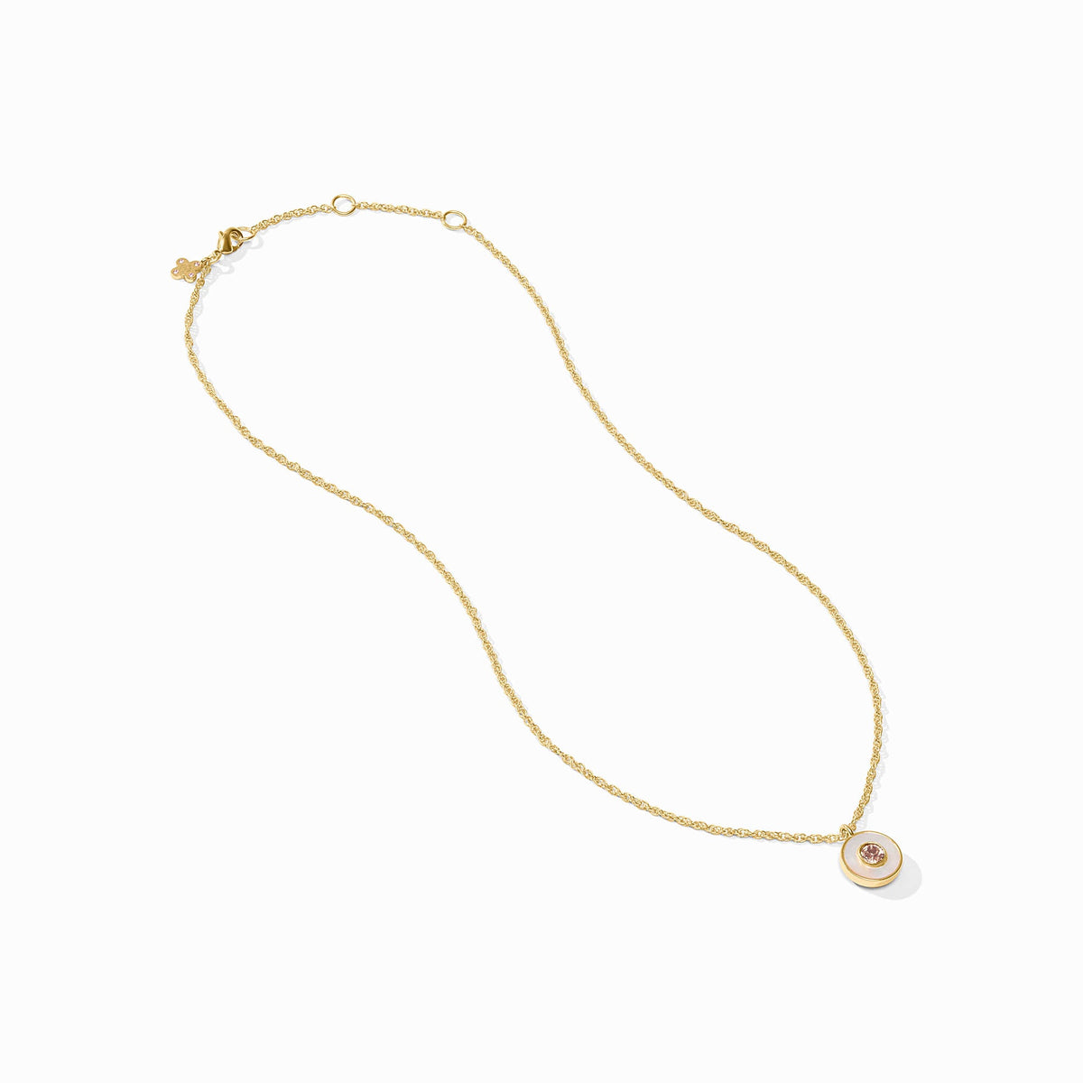 Colette Circle Delicate Necklace in Champagne