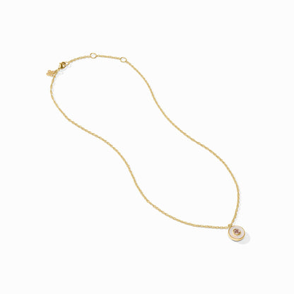 Colette Circle Delicate Necklace in Champagne