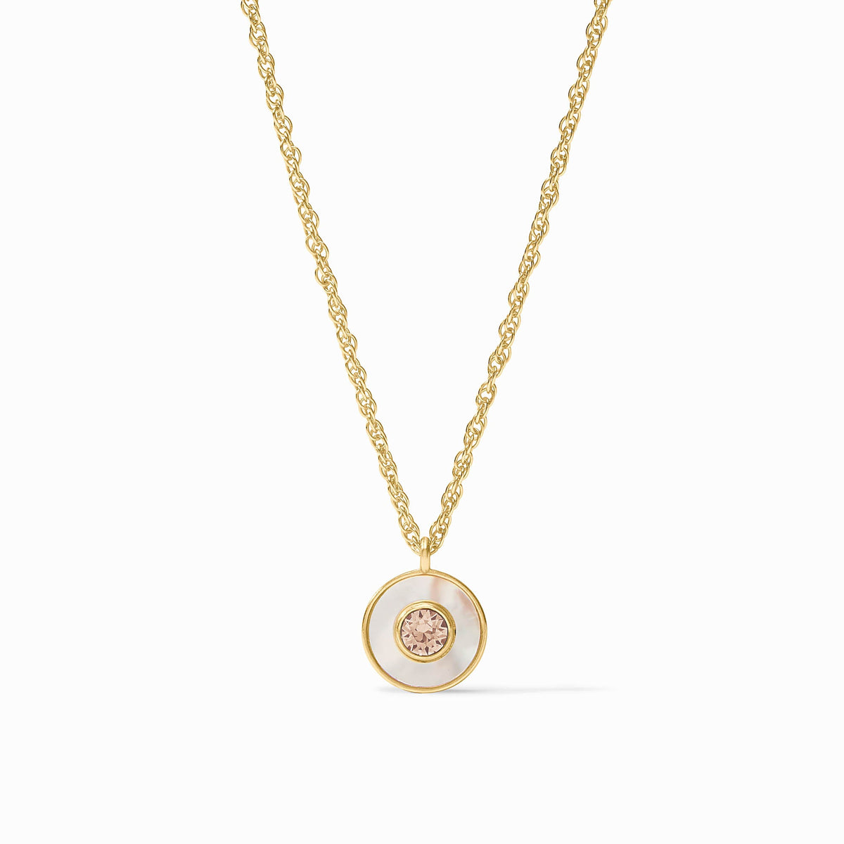 Colette Circle Delicate Necklace in Champagne
