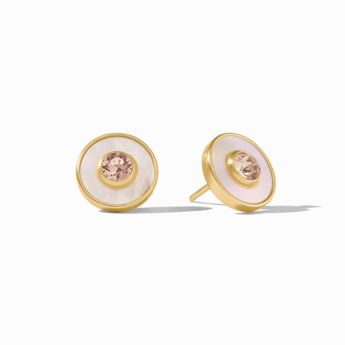 Colette Circle Stud in Champagne