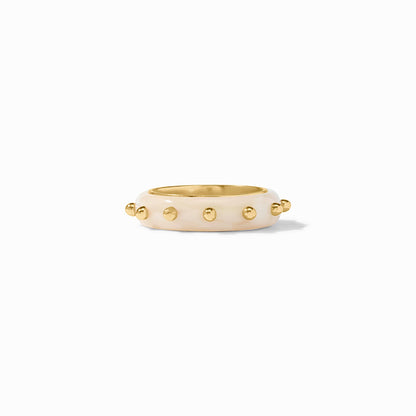 Colette Stacking Ring in Alabaster