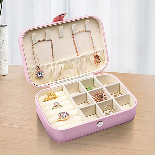 Faux Leather Portable Jewelry Box