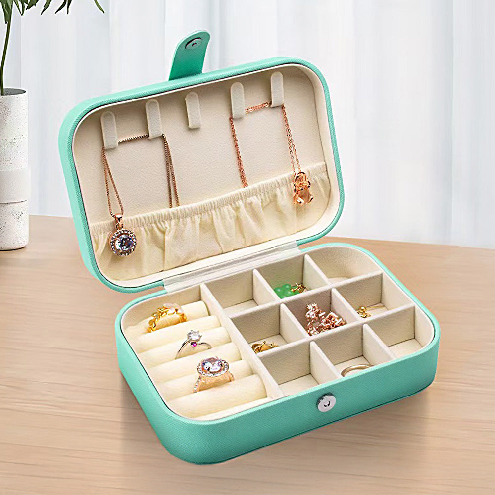 Faux Leather Portable Jewelry Box