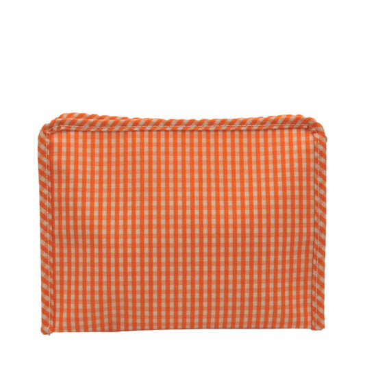 Roadie Medium Zip Pouch - Gingham Orange