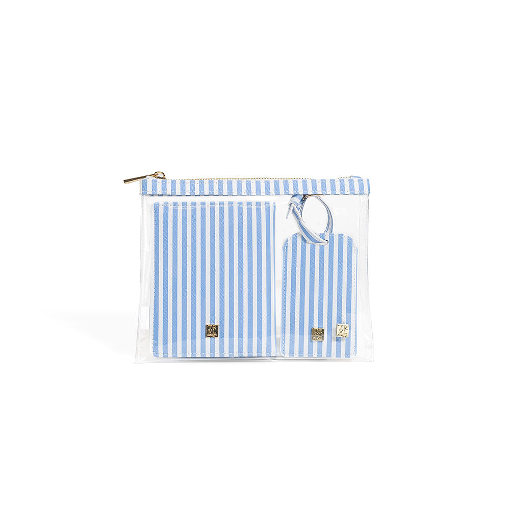LUXE TRVL 3PC SET - PIMLICO STRIPE CHAMBRAY