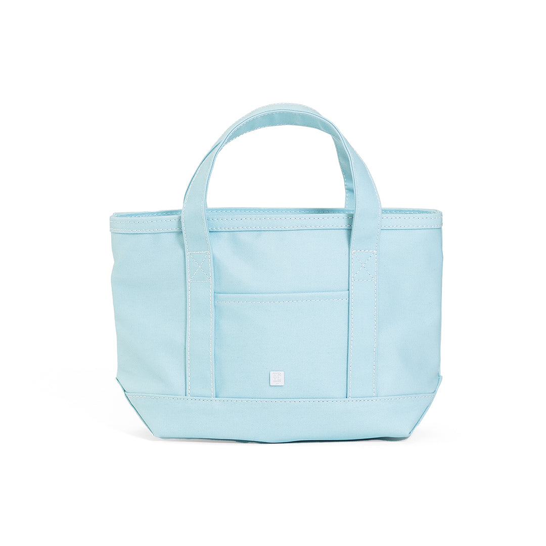 MINI TOTE - COATED CANVAS LAKE BLUE