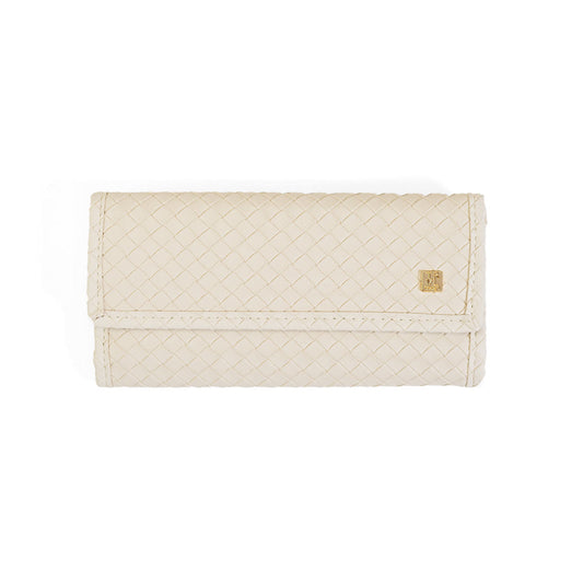 LUXE JEWELRY WALLET - WOVEN SAND