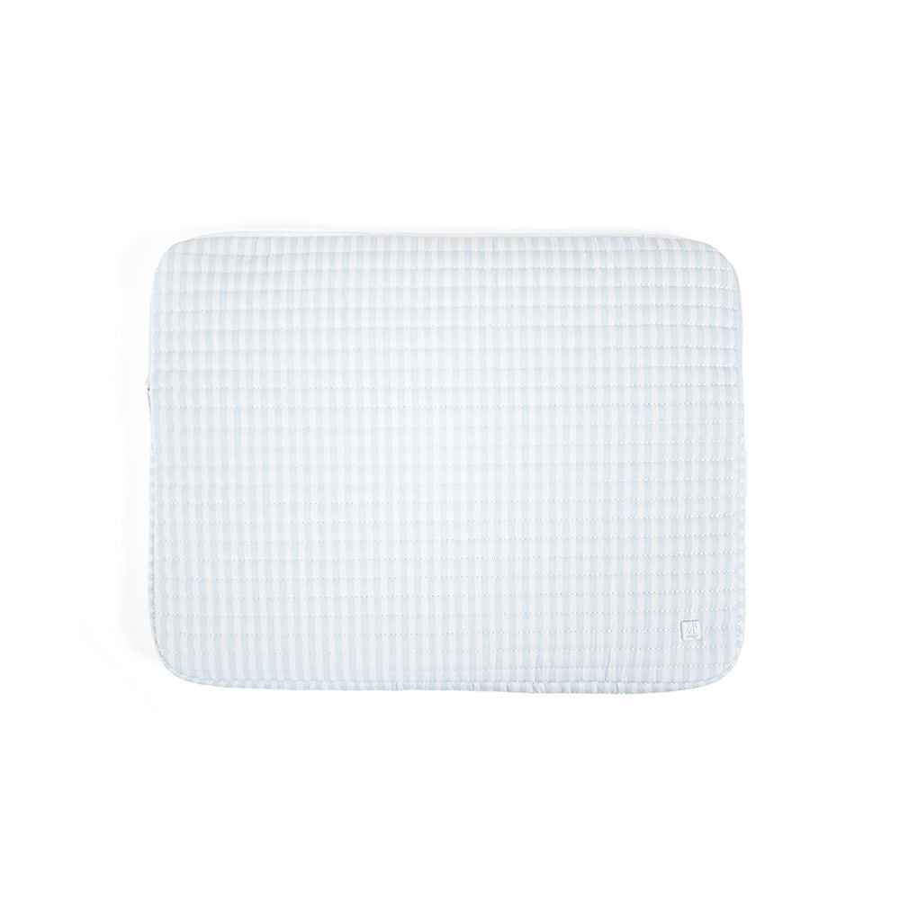 QUILTED LAPTOP SLEEVE - PIMLICO STRIPE BLUE