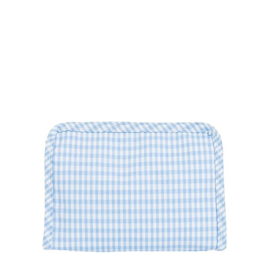 Roadie Small Zip Pouch - Gingham Mist