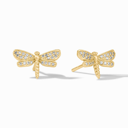 Dragonfly Pave Stud - Cubic Zirconia