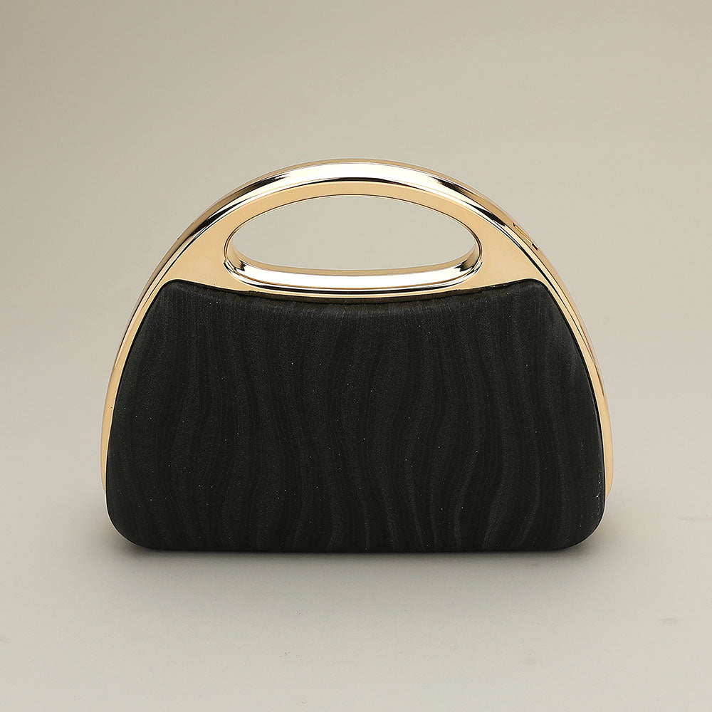 Shimmering Structured Evening Clutch Crossbody Bag