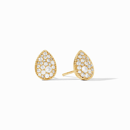 Pave Teardrop Stud in Cubic Zirconia